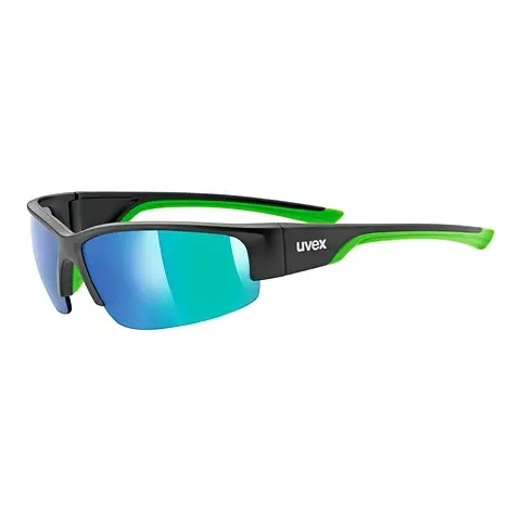 Sonnenbrille UVEX SPORTS sportstyle 215 black mat green