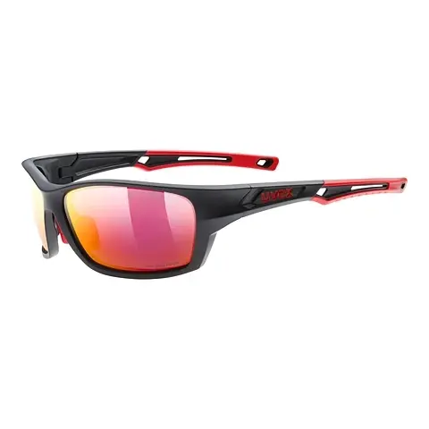 Sonnenbrille UVEX SPORTS sportstyle 232 P black mat red