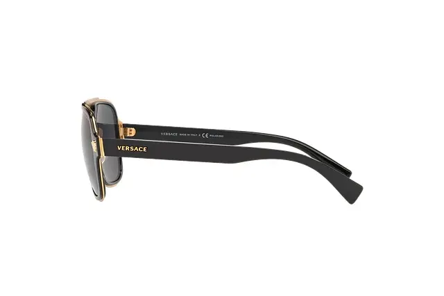 Versace Medusa Sunglasses VE 2199 1002//81 100281 Black Polarized Grey Lens New