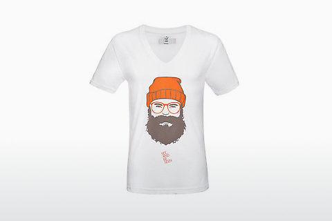  Edel-Optics T-Shirt SABS #MAN (V-Neck) weiß